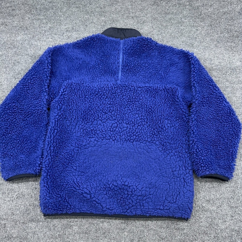 Vintage Patagonia Jacket Men S (Youth XL) Cobalt Blue Retro X Deep Pile USA Made - Picture 13 of 15
